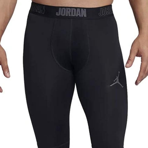 Nike Jordan 23 Alpha Dry  L Black Training Tights New - Picture 3 of 13